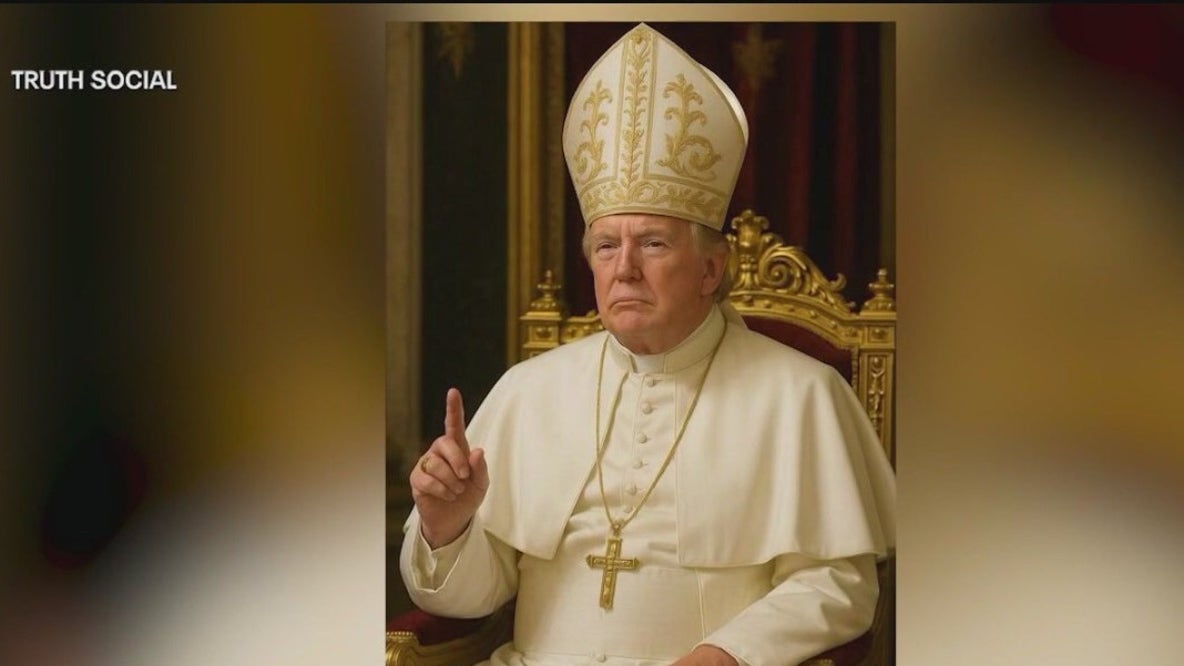 Trump's AI image of himself as pope draws criticism
